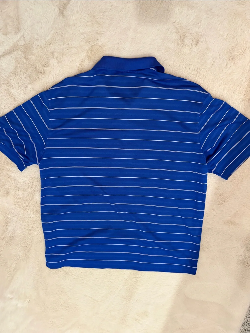 Nike Men's Royal Blue Striped Polo